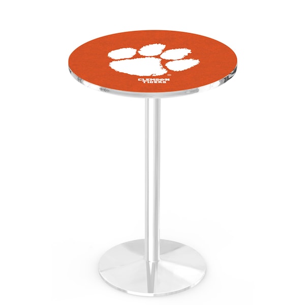 36" Chrome Clemson Pub Table